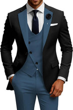 Load image into Gallery viewer, Mens Slim Fit Double Breasted Suit