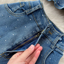 Lade das Bild in den Galerie-Viewer, Denim Pant Set Sexy Short Sleeve