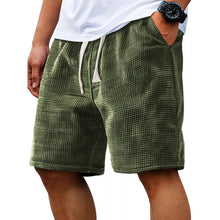 Load image into Gallery viewer, Mens Solid Color Mid Waist Drawstring Shorts