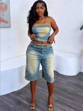 Cargar imagen en el visor de la galería, Weird Puss Cowboy Vintage Wrap Zip Backless 2 Piece Set
