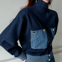 Load image into Gallery viewer, Long Sleeve Chaquetas Mujer Stand Collar Zipper Jacket