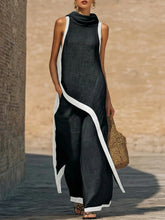 Load image into Gallery viewer, 2026 New European American Women's Two-Piece Set: Solid Sleeveless Blouse with High Waist Pants, Elegant Casual Matching Outfit