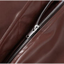 Load image into Gallery viewer, Street Women's Cropped Leather Jacket Skirt Set Stand Collar Zipper Coats Pleated Mini Skirts 2026 Spring Lady Fashion Suit