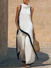 Load image into Gallery viewer, 2026 New European American Women's Two-Piece Set: Solid Sleeveless Blouse with High Waist Pants, Elegant Casual Matching Outfit