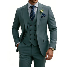 Load image into Gallery viewer, Mens 3 Piece Slim Fit Double Breasted Suit