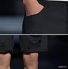 Load image into Gallery viewer, Men's Fashion Denim Shorts Summer Ripped Casual Denim Knee Length Solid Jeans Shorts White Classic Jeans Shorts Y2k Streetwear