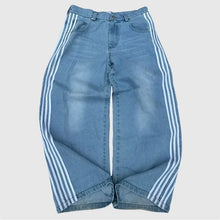 Lade das Bild in den Galerie-Viewer, Y2K Harajuku striped embroidery texture casual jeans for men and women retro hip-hop street loose high-waisted wide-leg pants