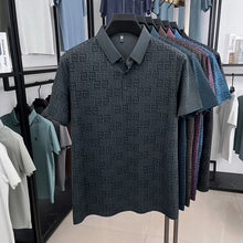 Load image into Gallery viewer, Men's High End New Summer Printed Business Collar Polo Shirt Ice Silk Fashionable Casual Collar T-Shirt Comfort Top Men's Wear