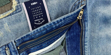 Load image into Gallery viewer, Summer new work style multi-pocket denim shorts for men, loose casual splicing five-quarter pants