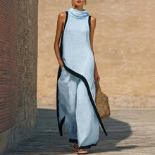Load image into Gallery viewer, 2026 New European American Women's Two-Piece Set: Solid Sleeveless Blouse with High Waist Pants, Elegant Casual Matching Outfit