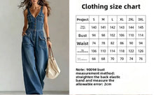 Load image into Gallery viewer, Elegant Women's Sleeveless V-Neck Tight Waist Wide-Leg Overall Jumpsuit