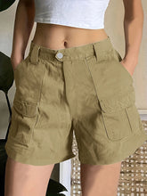 Load image into Gallery viewer, Women Cargo Casual High Waist Multi Pocket Vintage Shorts