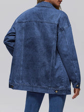 Load image into Gallery viewer, Women's Denim Long Sleeve Oversized Button Jacket