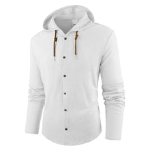 Load image into Gallery viewer, Men's Hooded Long Sleeve Solid Color Shirts