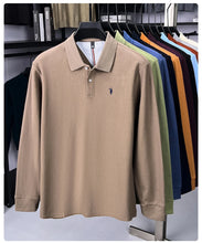 Load image into Gallery viewer, High end brand 100% cotton long sleeve polo shirt fashion luxury pony embroidery business casual comfort new Paul men's T-shirt