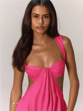 Load image into Gallery viewer, Hollow Out Slim Solid Color Sleeveless Casual Elegant Temperament Simple Jumpsuit