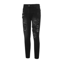 Load image into Gallery viewer, Men Slim Biker Ripped Long Denim Skinny Jeans