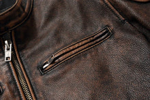 Load image into Gallery viewer, 2025 New Leather Jacket Top Layer 100% Cowhide Leather Clothes Men's Stand Collar Motorcycle Clothes Autumn Winter Plus Size