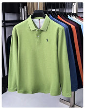 Load image into Gallery viewer, High end brand 100% cotton long sleeve polo shirt fashion luxury pony embroidery business casual comfort new Paul men's T-shirt