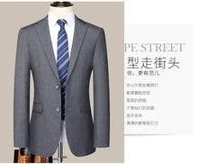 Load image into Gallery viewer, Suit (Blazer+Pants) Men's Fashion Business Outdoor Gentleman Trend Solid Color Casual Slim-fit Wedding Host Gentleman Suit S-6XL