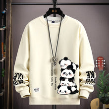 Lade das Bild in den Galerie-Viewer, Men Cartoon Panda Print Long Sleeve Sweatshirt