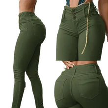 Cargar imagen en el visor de la galería, Soild Color Khaki Ankle Length Pants