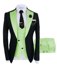 Load image into Gallery viewer, Men Slim Fit Tuxedos Formal Jacket Pant Vest 3 Pieces Suit