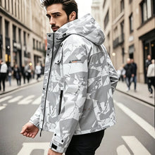 Load image into Gallery viewer, Camouflage Puffer Cargo Jackets Men Work Coats