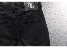 Load image into Gallery viewer, Men Elastic Slim Fit Destroyed Ripped Jeans
