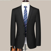 Load image into Gallery viewer, Suit (Blazer+Pants) Men's Fashion Business Outdoor Gentleman Trend Solid Color Casual Slim-fit Wedding Host Gentleman Suit S-6XL