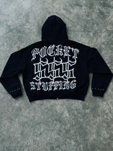 Lade das Bild in den Galerie-Viewer, Y2K Gothic Letter Print Zip-Up Hoodie