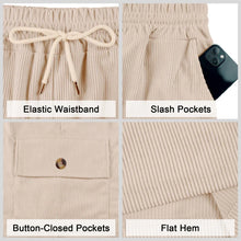 Load image into Gallery viewer, American Men's Heavy Loose Four Seasons Hip Hop Casual Sports Running Corduroy Tooling Shorts