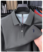 Load image into Gallery viewer, High end brand 100% cotton long sleeve polo shirt fashion luxury pony embroidery business casual comfort new Paul men's T-shirt