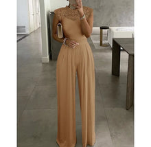 Load image into Gallery viewer, Solid Fashion Pants Loose Casual Lace Jumpsuit for Women