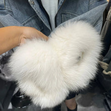 Charger l'image dans la galerie, Fox Fur Denim Fleece-Lined and Batwing Sleeve Cotton Coat