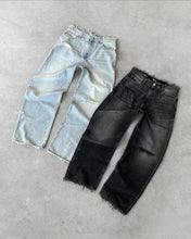 Load image into Gallery viewer, Men Ripped Holes Washed Denim Distressed Jeans