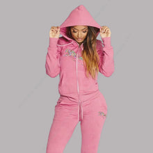 Load image into Gallery viewer, Women's Track Suit Aesthetic Hoodies Sweatshirts Sweatpants 2 Piece Set Zipper Cardigan High quality Sportwear Woman Pants Sets