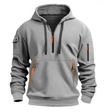 Lade das Bild in den Galerie-Viewer, Men's Solid Long Sleeve Multi-pocket Zipper Pullover