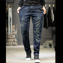 Load image into Gallery viewer, Straight Men's Fashion ripped denim slim Jeans