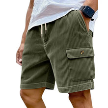 Load image into Gallery viewer, American Men's Heavy Loose Four Seasons Hip Hop Casual Sports Running Corduroy Tooling Shorts