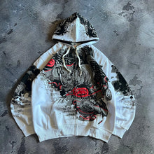 Load image into Gallery viewer, Y2K Gothic Ecko Skull Printing Hoodie