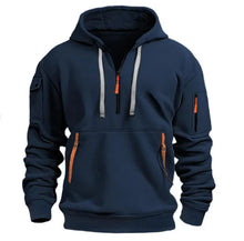 Lade das Bild in den Galerie-Viewer, Men's Solid Long Sleeve Multi-pocket Zipper Pullover