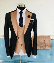 Load image into Gallery viewer, Men Slim Fit Tuxedos Formal Jacket Pant Vest 3 Pieces Suit