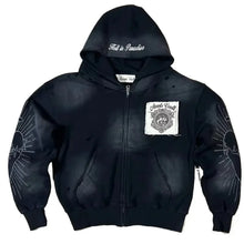 Load image into Gallery viewer, American Y2K New Hip Hop Trend Zipper Hoodie Women Street Casual Loose Joker Vintage Sweatshirt Unisex Fleece Padded Warm Hoodie