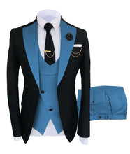 Load image into Gallery viewer, Men Slim Fit Tuxedos Formal Jacket Pant Vest 3 Pieces Suit