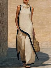 Load image into Gallery viewer, 2026 New European American Women's Two-Piece Set: Solid Sleeveless Blouse with High Waist Pants, Elegant Casual Matching Outfit