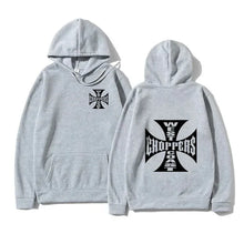 Lade das Bild in den Galerie-Viewer, West Coast Iron Cross Choppers Printed Oversized Hoodie