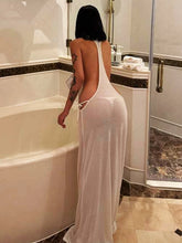 Lade das Bild in den Galerie-Viewer, Kliou Sexy Long Sleeveless Side Hollow Dress