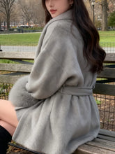 Load image into Gallery viewer, Luxury Mixed Color Faux Fur Coats Women Fashion Long Sleeves Warm loose Jacket Lady 2025 Winter Warm High Street Gradient Coats