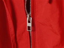 Load image into Gallery viewer, Red Long-Sleeve Drawstring Decorative Festive Hoodie Zipper Cardigan Casual Versatile Jacket